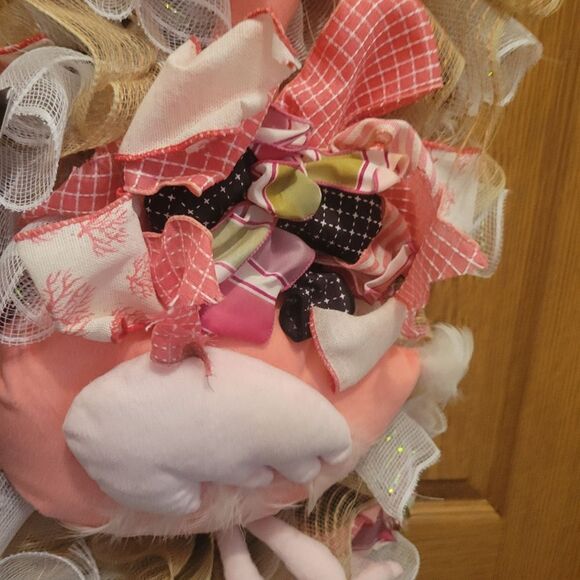 Door Wreath Pink Beautiful Welcome to Door Decorations - Picture 9 of 10